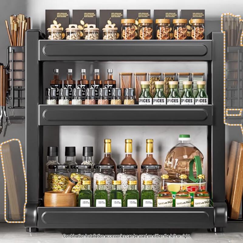 Multi-functional 3-Tier Kitchen Countertop Organizer Rack