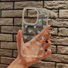 Blue heart-shaped transparent phone case for iPhone 17 16 15 14 13 12 11 Pro/ Max /Plus anti-fall and shockproof back cover