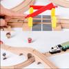 Blocks Train Rail Track Set Wooden Track Railway Toys Wooden Train Track DIY Railway Road Track
