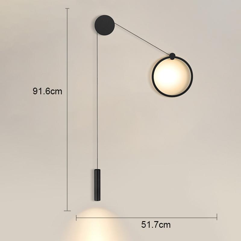 

Скандинавский светодиодный настенный светильник Внутреннее освещение Точечные светильники Спальня Гостиная Кабинет Коридор Прикроватный Домашнее украшение Настенные светильники Бра Warm light