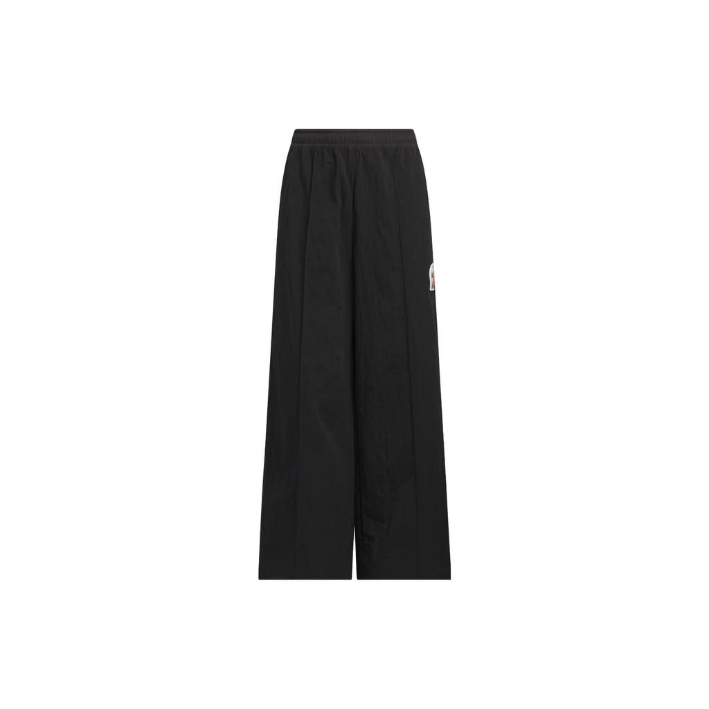 Adidas Originals Adventure Pants Solid Color Logo Wide Leg Sports Trousers Women Bottoms Black IU4810