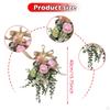 Artificial Chrysanthemum Eucalyptus Flower Wreath Hanging Decoration Teardrop for