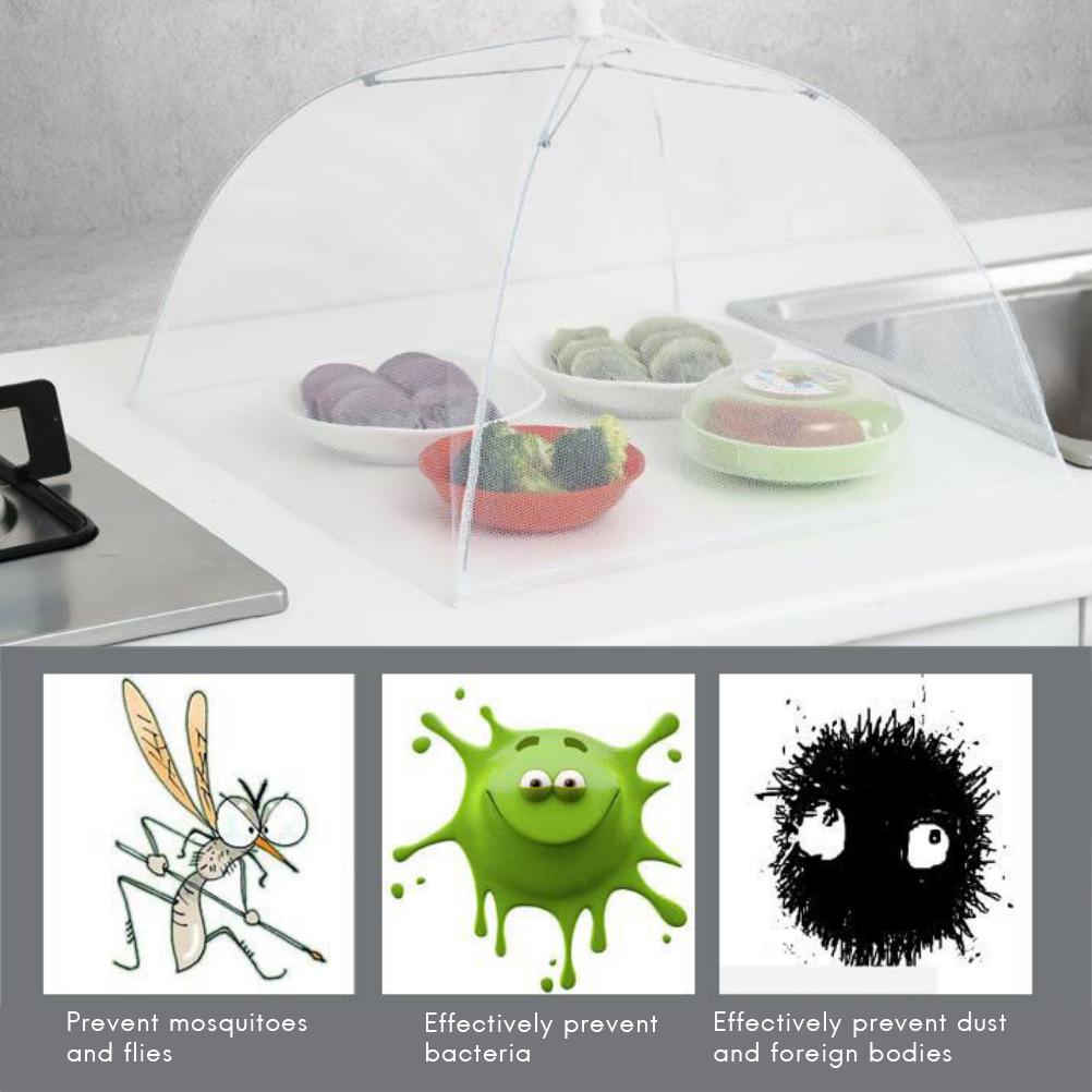 Foldable Mesh Food Cover Folding Tent Dome Net Umbrella Picnic Food Cover