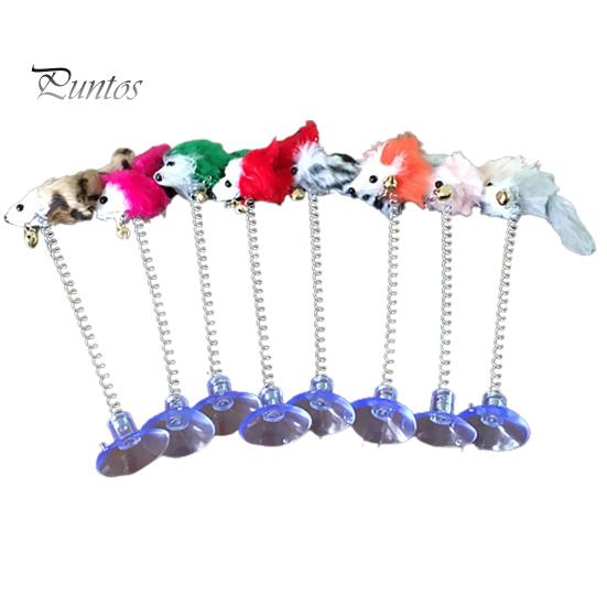 Cat Stick Toy Cat-friendly Design Soft Feather Pet Mouse Imitation Spring for Home