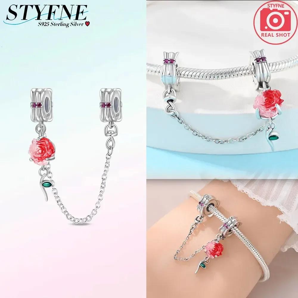 Newcopperclassical Cross Flower Type Musical Note Butterfly Safety Chain For Women Bead Diy Bracelet Jewelry Gift