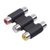 3 RCA AV Audio Video Female To Female Coupler Adapter Extension Cable Component