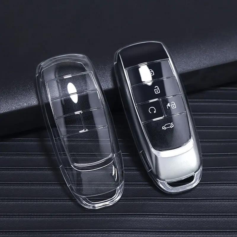 soft TPU Car Key Cover Transparent remote Protector Case Shell Holder for GAC AION Y Plus S V LX IA5 Keyless Go Accessories