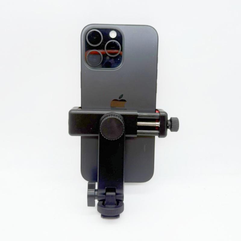 Multifunctional DSLR Tripod: Rotating Phone Clip & Cold Shoe Mount for Live Streaming
