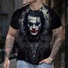Joker Letnie Klasyczne Koszulki Męskie Zabawny Szkic Twarzy Jokera Clown 3D
