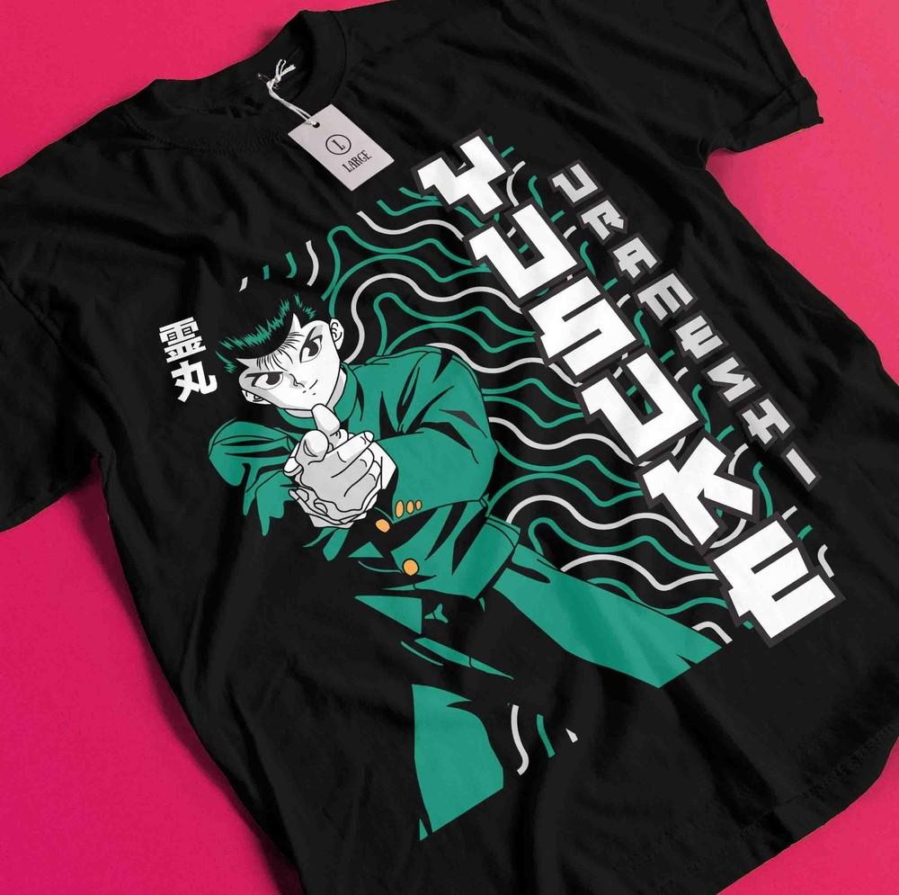 Yu Yu Hakusho T-shirt Yusuke Urameshi Tshirt Kuwabara Kurama Hiel Shirt Anime AA226