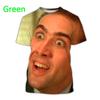 Mode Käfig Gesicht T-Shirt Lustig 3D Nicolas Kim Coppola Grafik T-Shirts für Männer Oberteile T-Shirts Unisex Damen Lässig Kurzarm