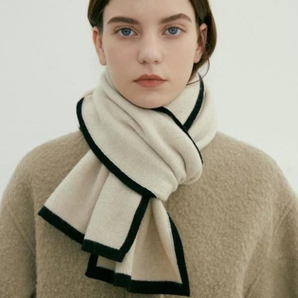 Large Knitted Scarfs Wool Plush Neckerchief Fashion Winter Scarf  Winter