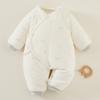 Baby Boy Girl Winter Thick Cotton Hanbok With Slipon Closure For Newborns