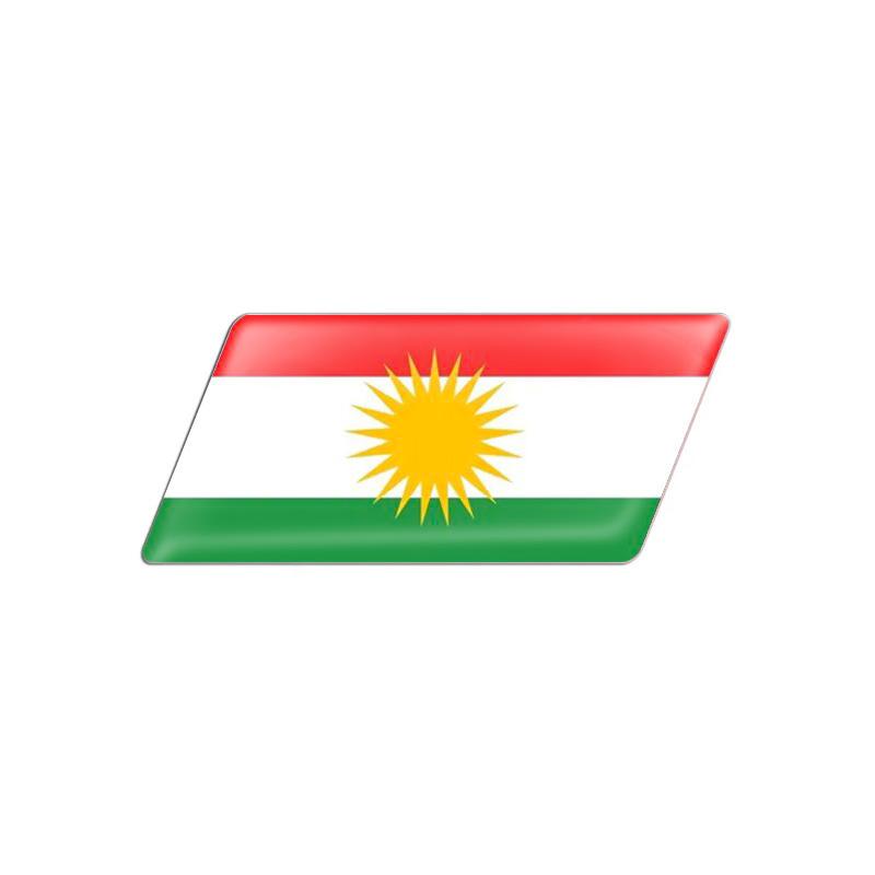 3D Epoxy Car Styling Body Trunk Decor Sticker with Bangladesh Kurdistan Israel Brazil Palestine Poland France Flag Emblem