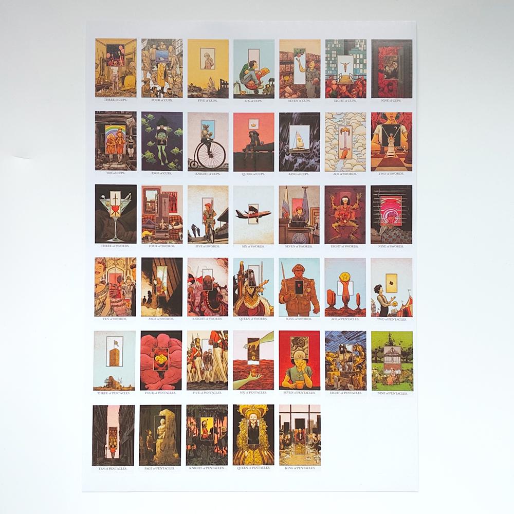 The Unveiled Tarot Stickers, 78 Pcs In Two A4 Sheet, Each 4x6cm Vinyl Adhesive Decals for Laptops, Journals, Magic