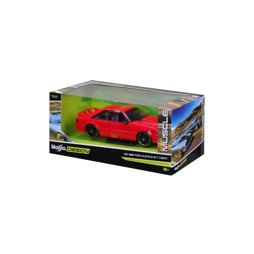 Maisto Scale Ford Mustang SVT Cobra 1993 Red Custom Classic Muscle Series Diecast Model Finished Model 32549 1/24 / Car,