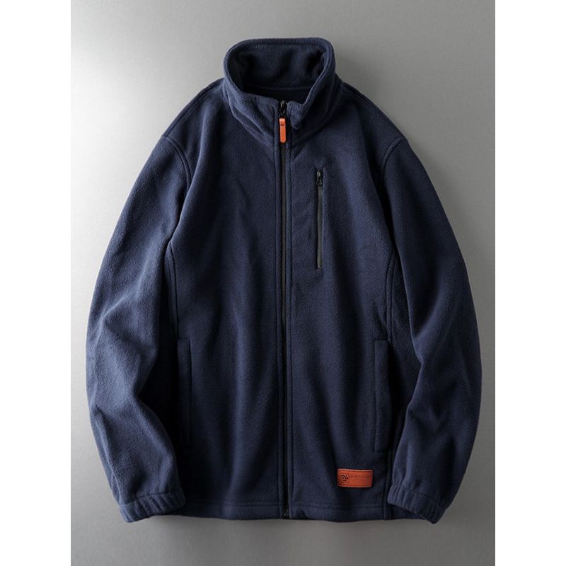 Fleece Autumn and Winter Thickening Zipper Men's Cardigan Jacket