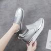 Cross-border large-size one-pedal lazy shoes fashionable rhinestone muffin thick-soled casual inner height-increasing single shoes