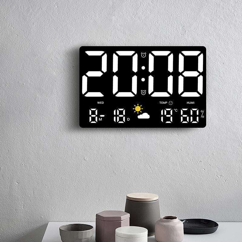 Large Screen Multi-Functional Weather Clock with Barometric Pressure, Temperature, and Humidity Sensor