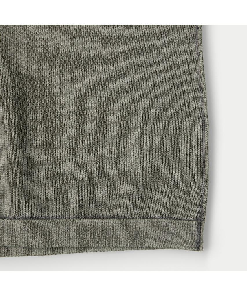 Silijeu Garment Dyed Open Collar Sweater Sawam26581Khd