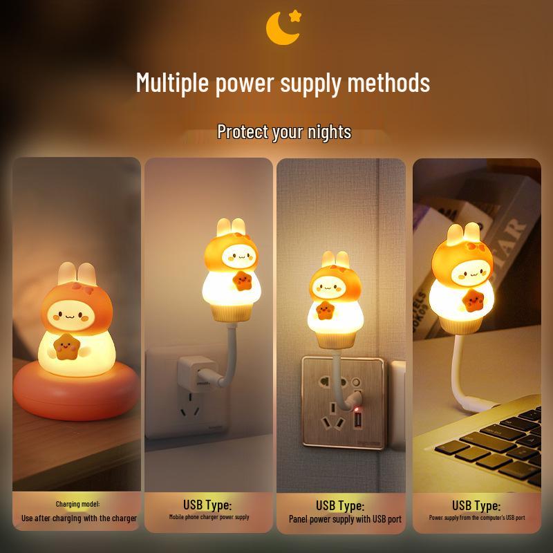 USB Voice-Controlled Dimmable Night Light for Children's Room