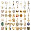Brand New Copper Metal Plated Gold Tower Sunflower Dangle Charm Bead Component Bead Component Compatible With Authentic Original Accessories Bracelet
