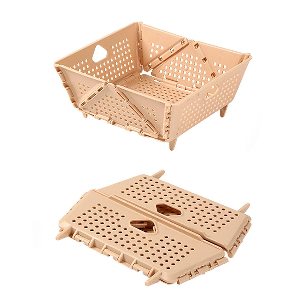 Plastic Collapsible Colander Kitchen Food Strainer for Fruit, Vegetables Foldable Drain Basket with