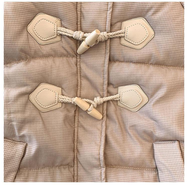 Women Jacket Cow Horn Buckle Bread Clothing Winter Thickened Warm Cotton Women Short Loose Cotton Comfortable and Youthful Women Outerwears Coats