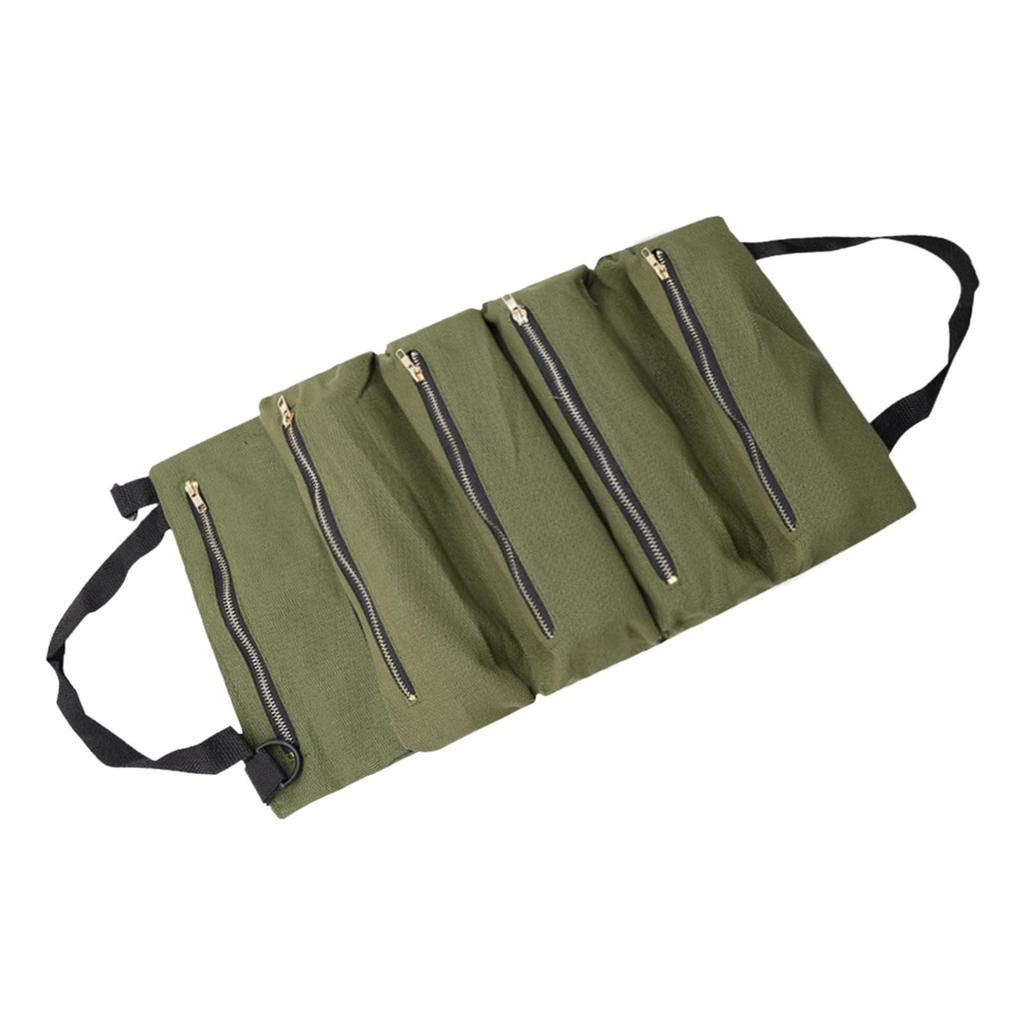 Roll up Tool Bag Wrench Organizer Collapsible Storage Case Heavy Duty Canvas Multipurpose