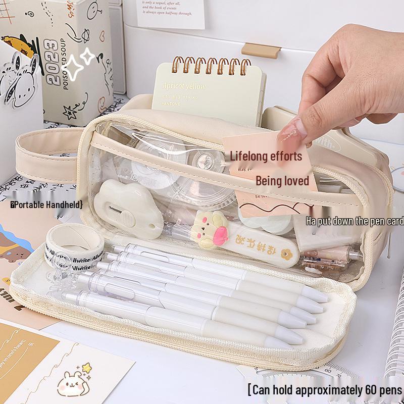 Stylish Candy Color Large-Capacity Pencil Case for School Students