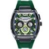 Relógio Vintage de Luxo para Homens Cronógrafo Esportivo de Pulso Quartzo com Pulseira de Silicone, Data, Luminoso