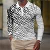 Long Sleeve Polo with Bold Tiger Print, Stylish Casual Wear