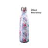ZISIZ 304 Stainless Steel Marble Insulated Water Bottle, 500ml
