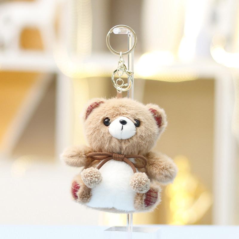 Plüschbär-Schlüsselanhänger mit Polyesterfaser-Füllung für Mädchengeschenk und Taschenschmuck