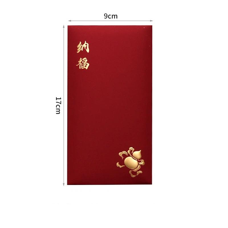 

6 Pcs Premium Fu Character Red Envelopes Large Capacity Lucky Money Packets for Cash Gifts A1
