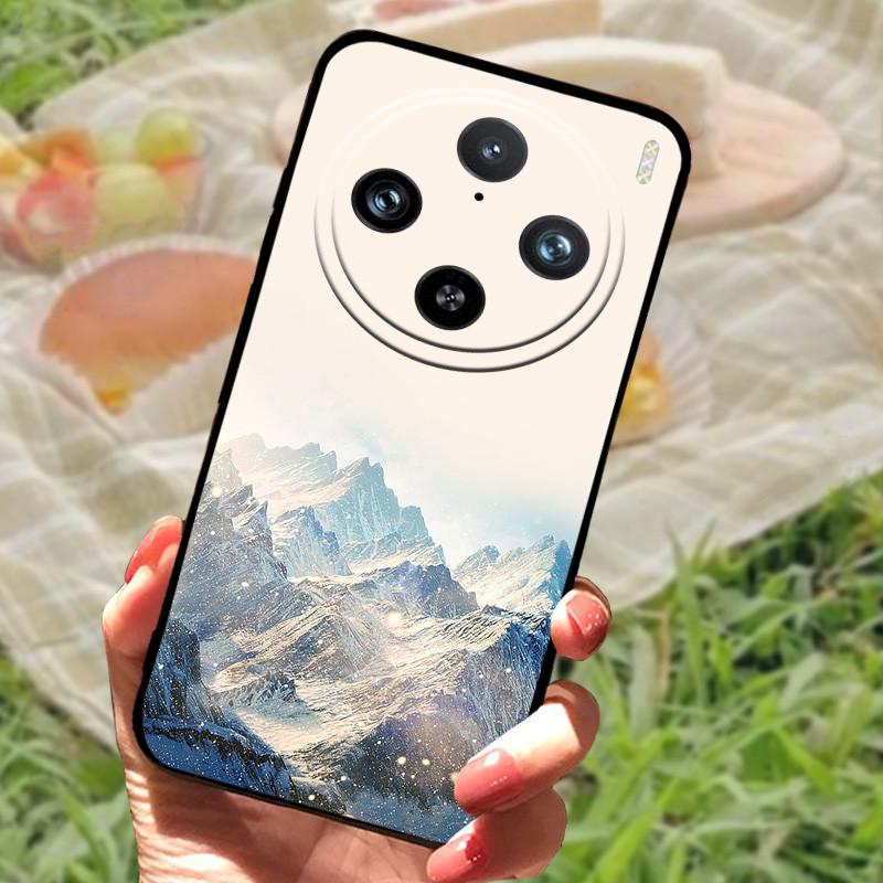 Etui do vivo X100 Pro Pokrowiec do vivo X100 Silikonowe Miękkie Marmurowe Czarne Zderzak Funda Coque dla vivo X100Pro X 100 Ochronna Obudowa