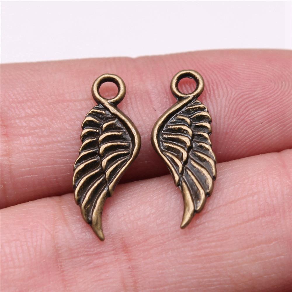Small Angel Wings Charms Pendant Female Jewellery Bulk Ethnic Art Supplies