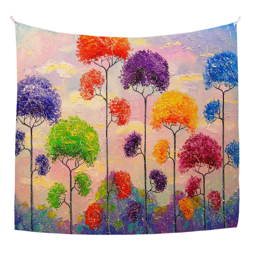 Tapestry Oil Painting Series Hanging Cloth Hanging Digital Cretonne Bedroom Bedside Background Cloth