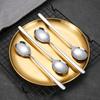 Korean Style 410 Stainless Steel Long Handle Dessert Spoon