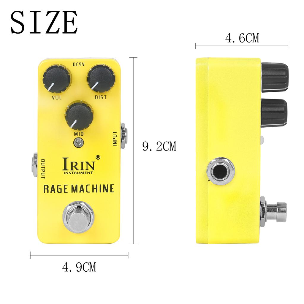 IRIN RS-16 Rage Machine Pedal Heavy Metal Distortion Tone Electric Guitar Effect Pedal True Bypass Guitar Effect Accessories