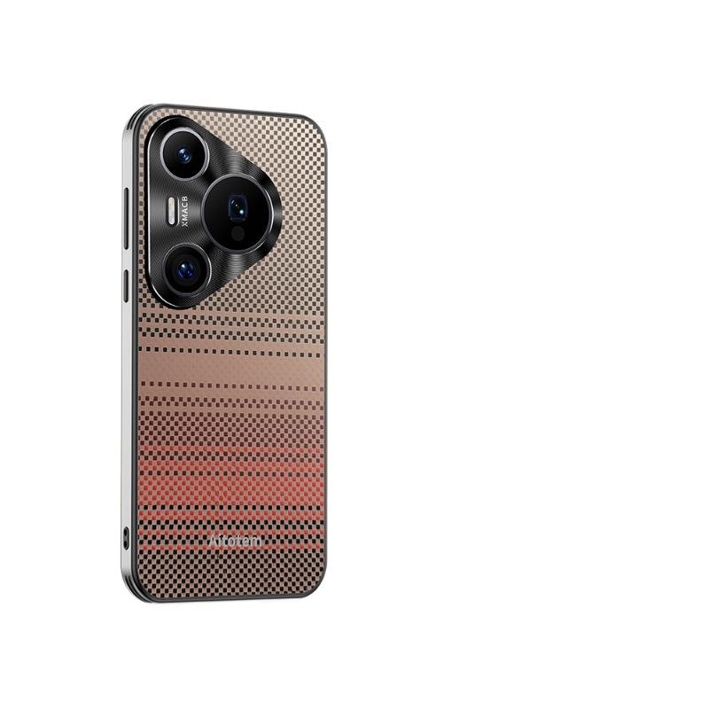 Applicable to Huawei pura80pro mobile phone case woven carbon fiber pattern pura70pro all-inclusive anti-drop Internet celebrity business