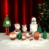 Christmas Small Animal Cute Handmade Ornaments, Santa Claus Snowman, Fox Desktop Resin Ornaments, Handicrafts