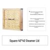Rectangular Wooden Food Steamer with Bamboo Frame and Lid