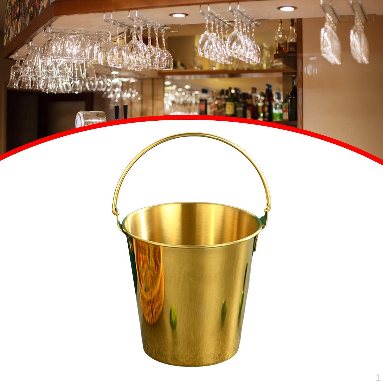 

Ведро для льда, металлическое ведро, контейнеры для охлаждения напитков, охлаждение напитков для развлечений gold