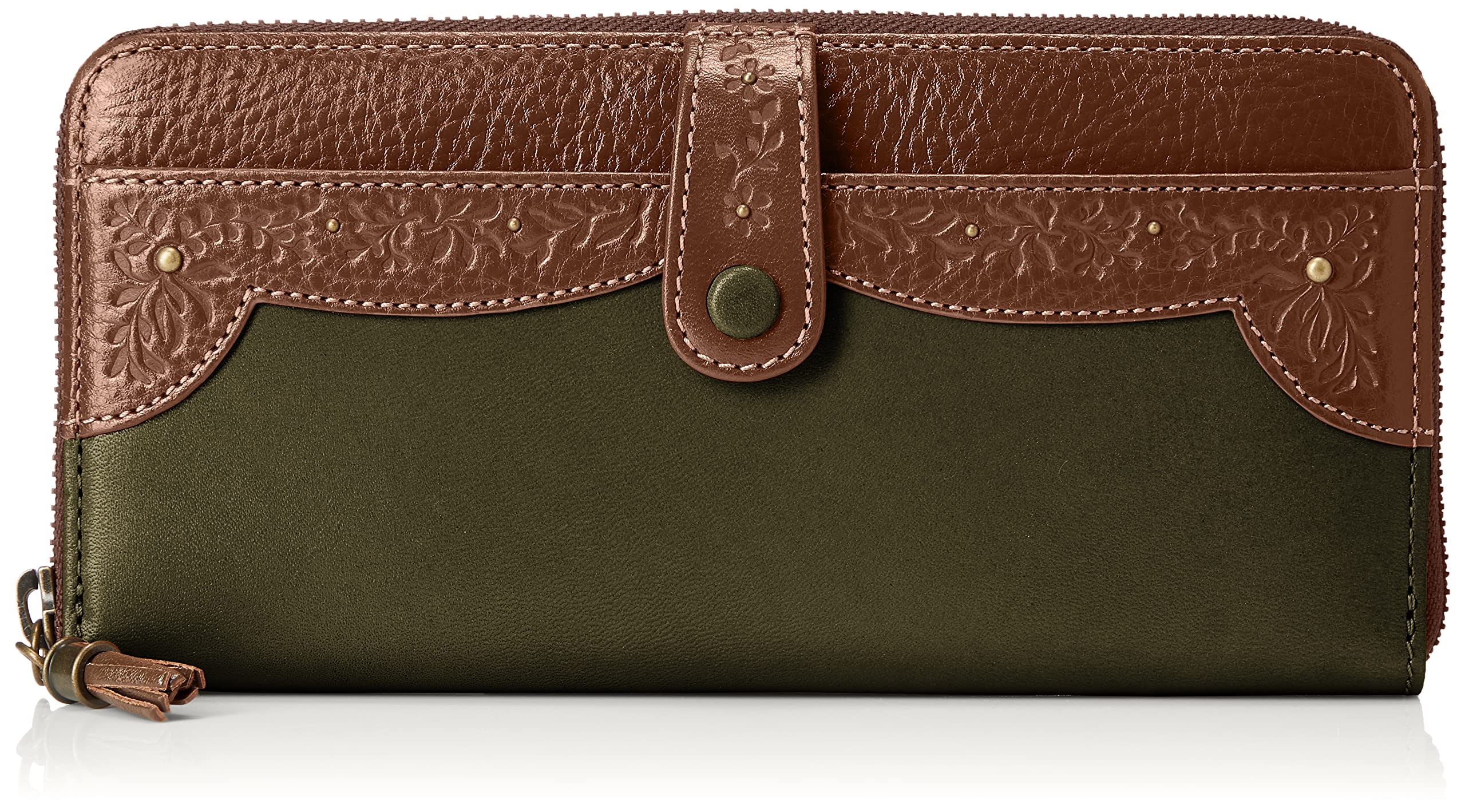 

Felando Emilia Круглый кошелек-портмоне на молнии, Натуральная коровья кожа, Нет. 81112 (зеленый), Один размер