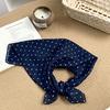 Headscarf, silk scarf, square scarf, high-end new small polka dot versatile scarf, multi-functional bag binding, headband, decorative belt.