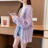 Summer Hooded Jacket Sweatshirt Women Fashion Single Breasted Sunscreen Loose Casual Coat