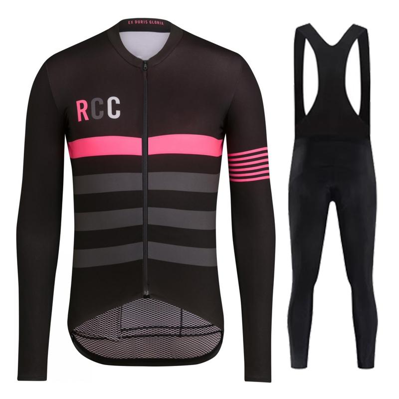 

Spring Summer RCC Pink Long Sleeve Cycling Jersey Set, Quick Dry Cycling Clothing, Bike Uniform, MTB Clothes, Bicycle Wear 2026 Asian size-S