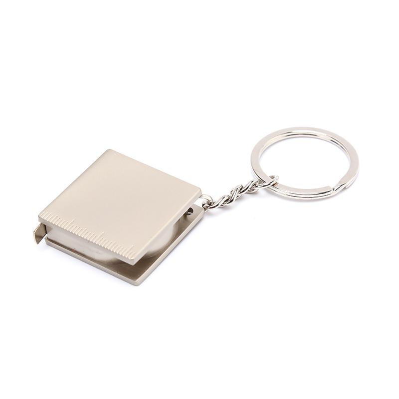 Portable Stainless Steel Retractable Ruler Tape Measure Tool Keychain Key Ring