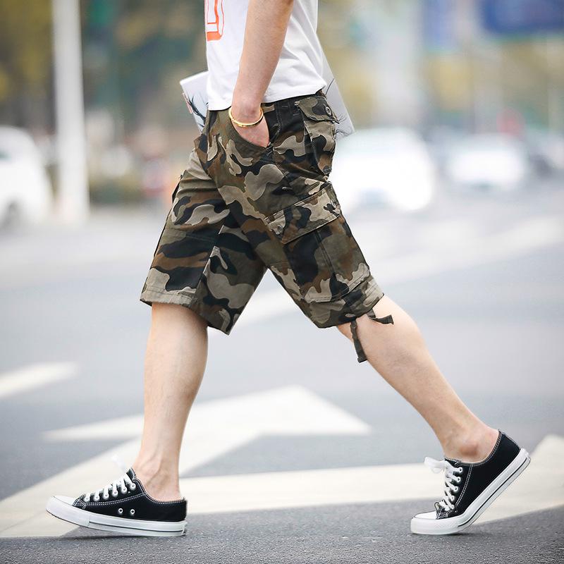 Men's Large Camouflage Multi-Pocket Casual Summer Shorts